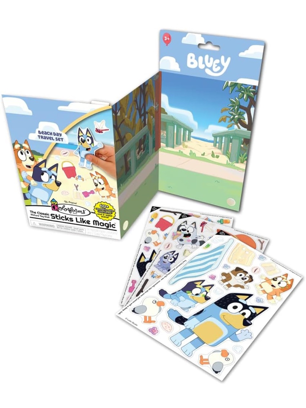NIB• Colorforms Bluey Beach Day Travel Set | 60+ Colorforms - Picture 3 of 3